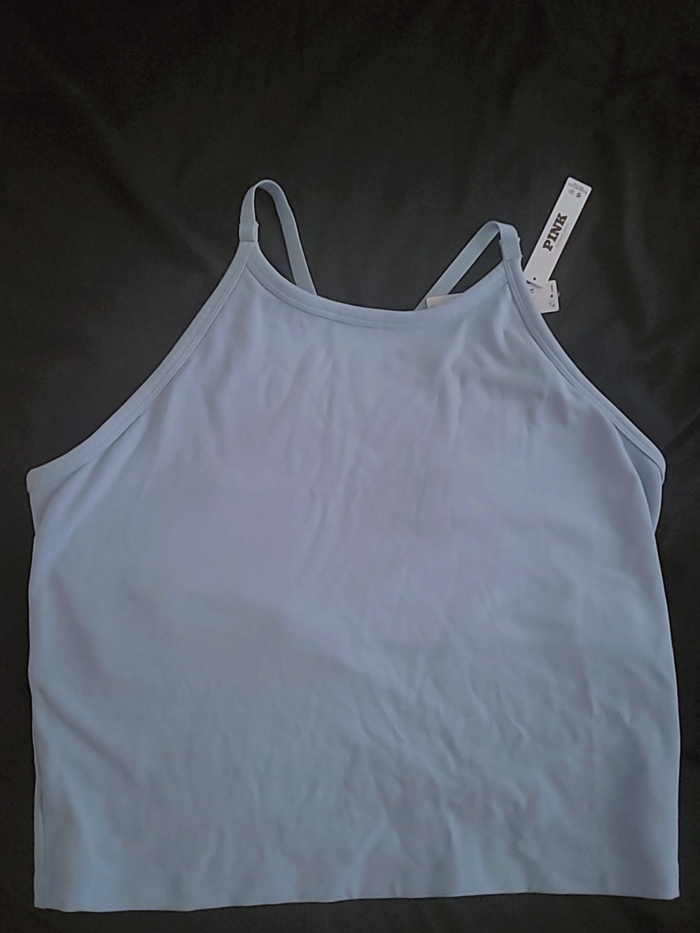 PINK Victoria's Secret Pale Blue High-Neck Camisole